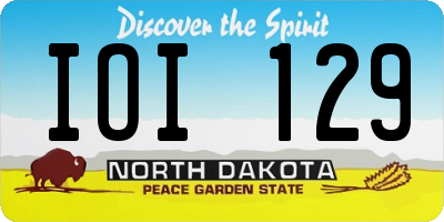 ND license plate IOI129