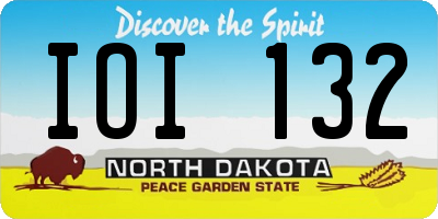 ND license plate IOI132