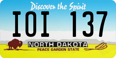 ND license plate IOI137