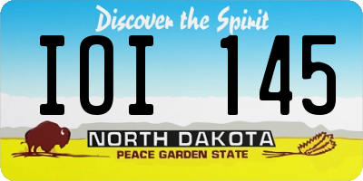 ND license plate IOI145