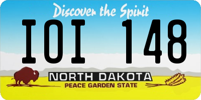 ND license plate IOI148