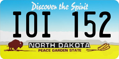 ND license plate IOI152