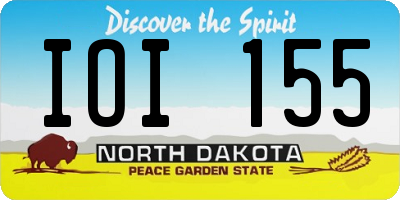 ND license plate IOI155
