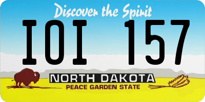 ND license plate IOI157