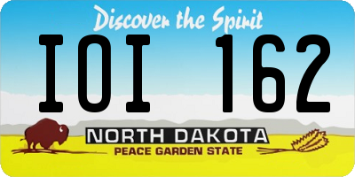 ND license plate IOI162