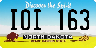 ND license plate IOI163