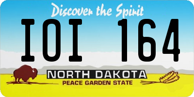 ND license plate IOI164