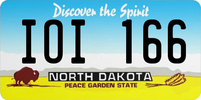 ND license plate IOI166