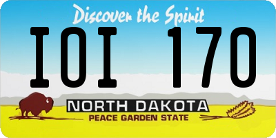 ND license plate IOI170