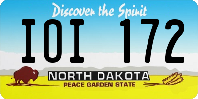 ND license plate IOI172