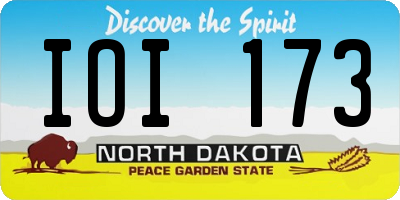 ND license plate IOI173