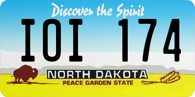 ND license plate IOI174