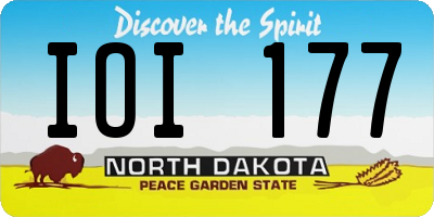 ND license plate IOI177