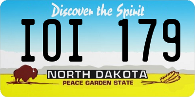 ND license plate IOI179