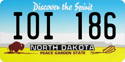 ND license plate IOI186
