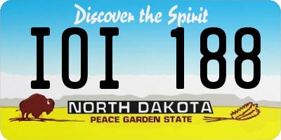 ND license plate IOI188