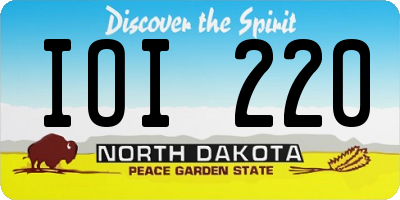 ND license plate IOI220