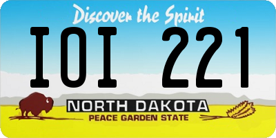 ND license plate IOI221