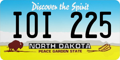 ND license plate IOI225