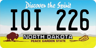 ND license plate IOI226