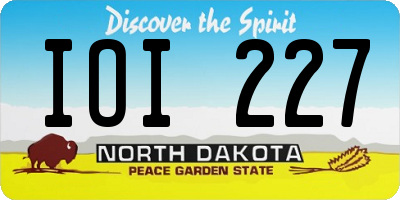 ND license plate IOI227