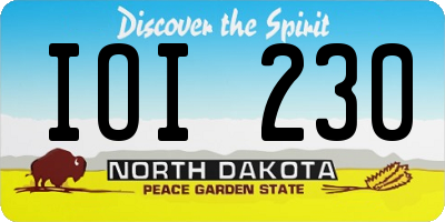 ND license plate IOI230