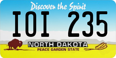 ND license plate IOI235