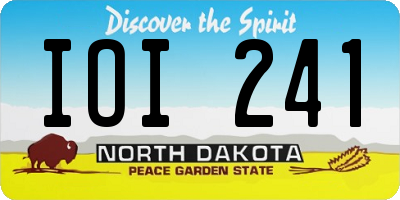ND license plate IOI241