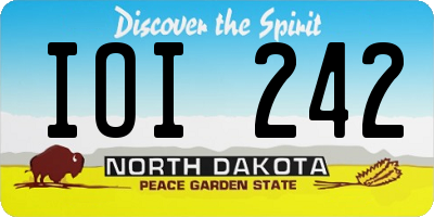 ND license plate IOI242