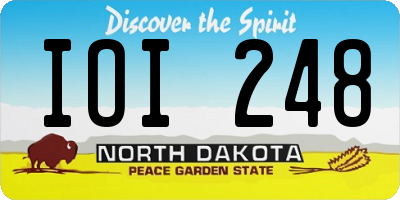 ND license plate IOI248