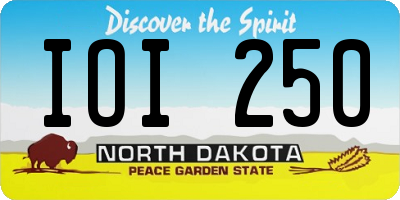 ND license plate IOI250