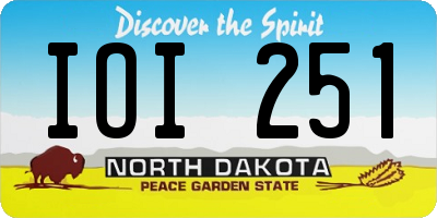 ND license plate IOI251