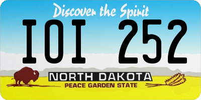 ND license plate IOI252
