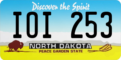 ND license plate IOI253
