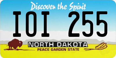 ND license plate IOI255
