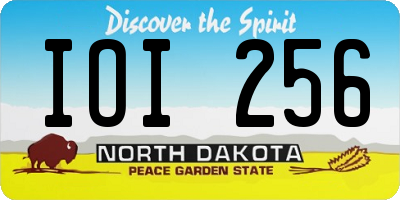 ND license plate IOI256