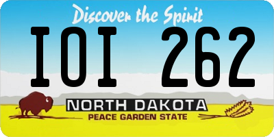 ND license plate IOI262