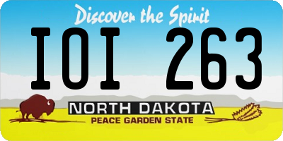 ND license plate IOI263