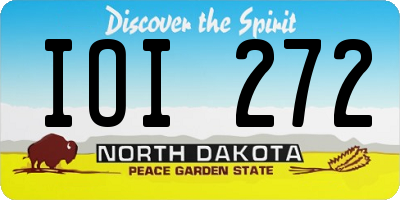 ND license plate IOI272