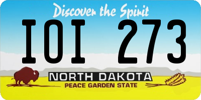 ND license plate IOI273