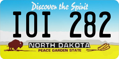 ND license plate IOI282