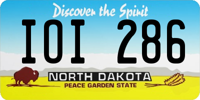 ND license plate IOI286