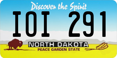 ND license plate IOI291