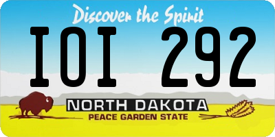 ND license plate IOI292