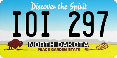 ND license plate IOI297