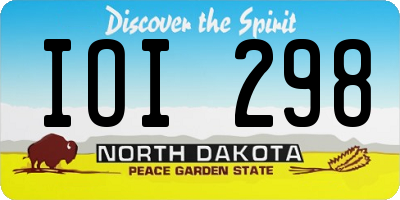 ND license plate IOI298