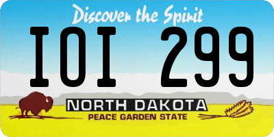 ND license plate IOI299