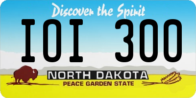 ND license plate IOI300