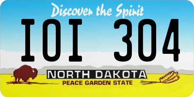 ND license plate IOI304