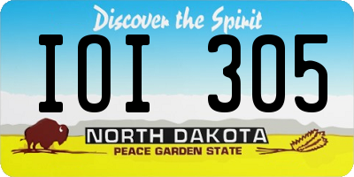 ND license plate IOI305